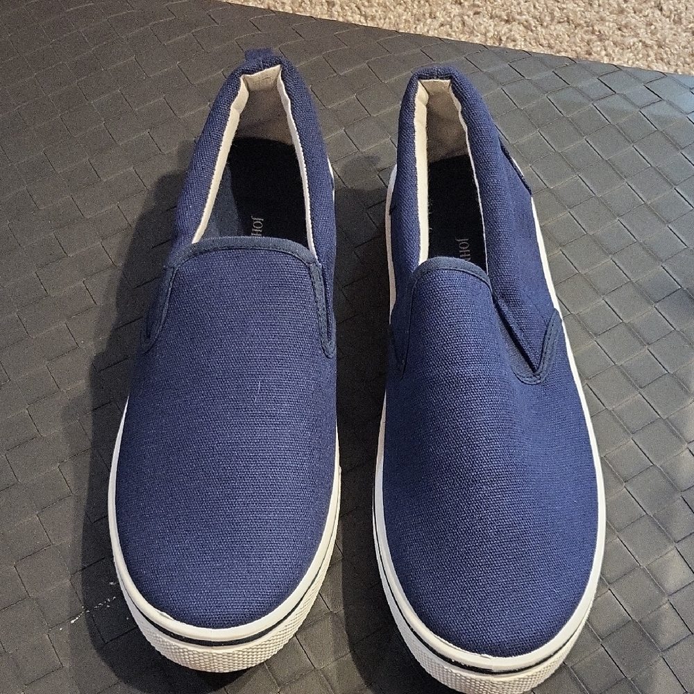 Navy Blue Men's Slip-On Loafers